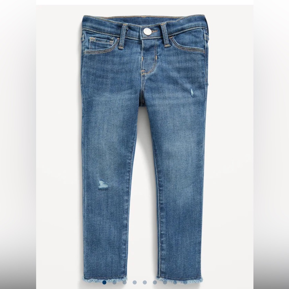 Infant Girls Rockstar Skinny Jeans Frayed Hem Old Navy 12-18 Months Denim Baby
